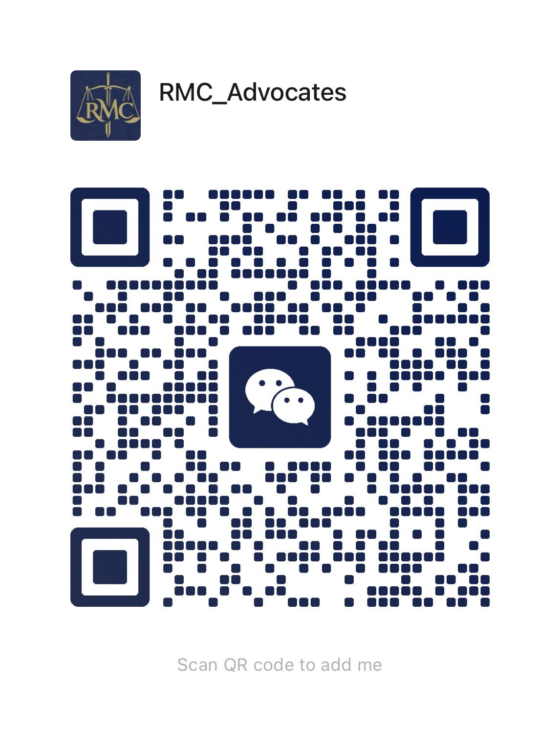 RMC Advocates WeChat QR Code